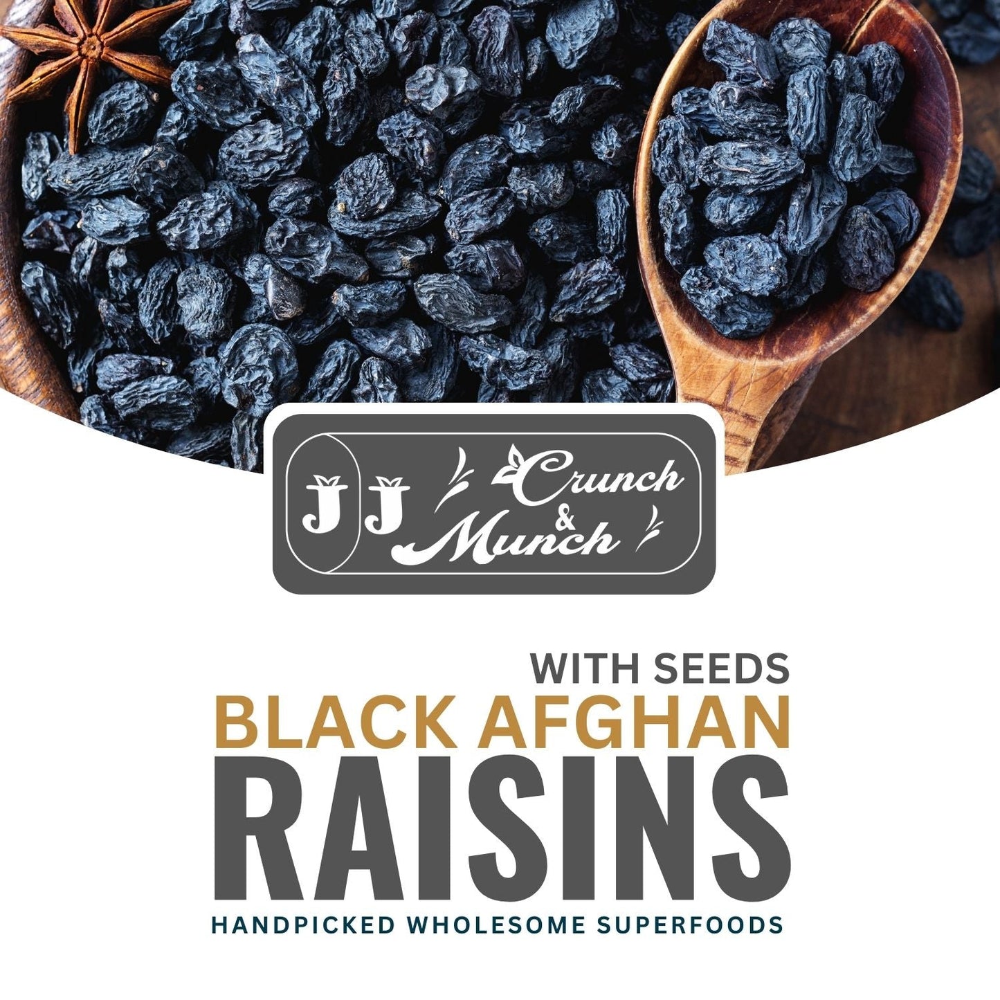 Black Afghan Raisins with Seed