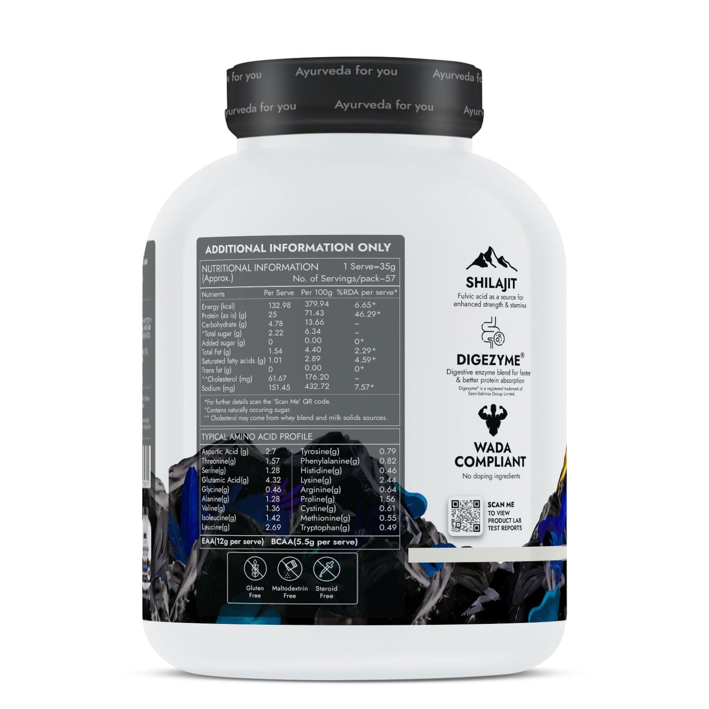 Kapiva Testofuel Shilajit Whey Protein 1kg Chocolate