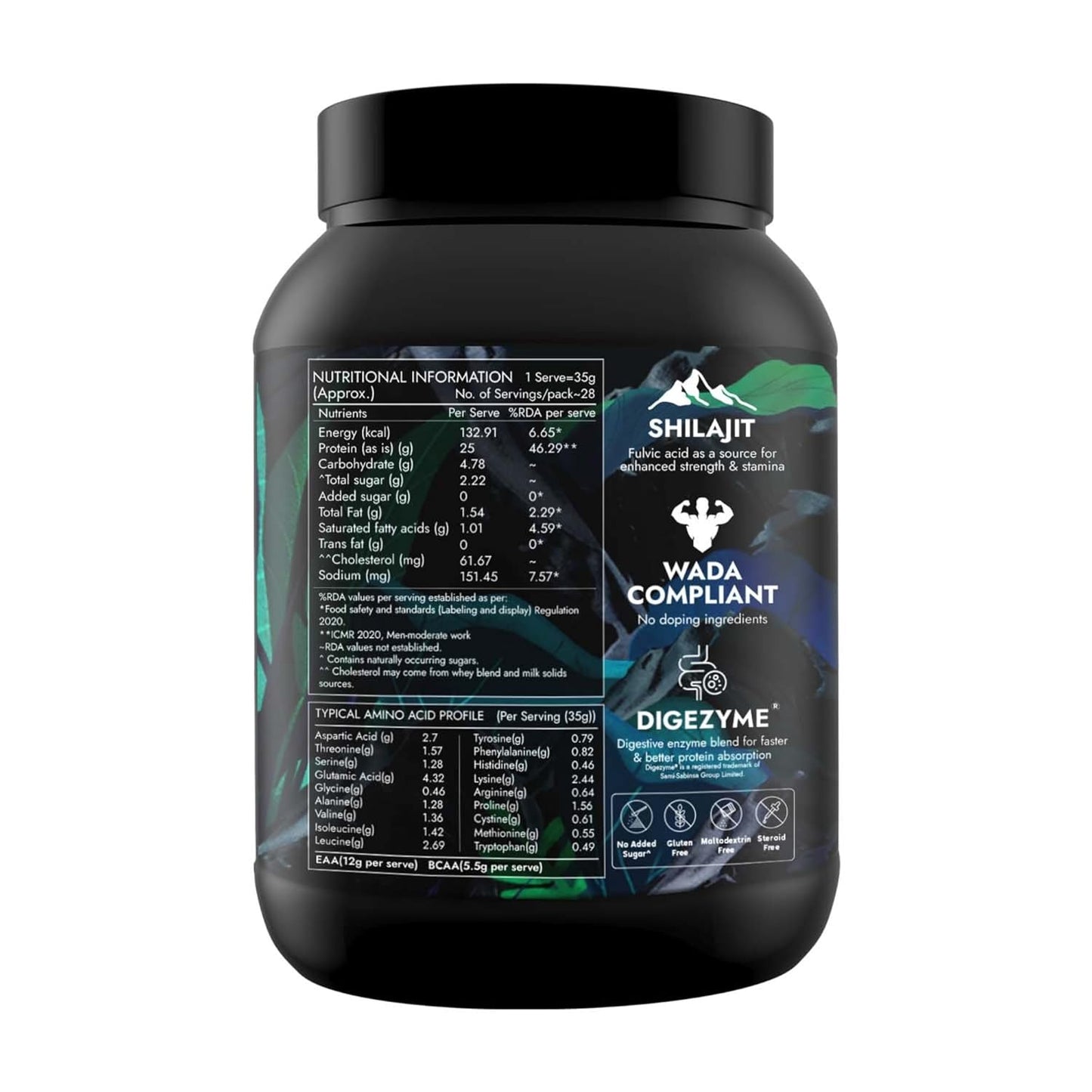 Kapiva Testofuel Shilajit Whey Protein 1kg Chocolate