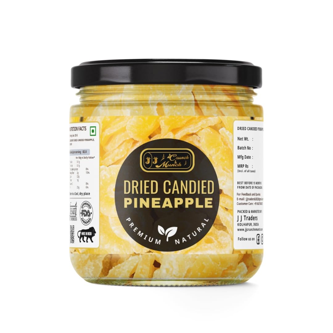 Premium Dried Candied Pineapple – Sweet & Chewy Tropical Fruit Snack | Perfect for Baking, Trail Mix, Desserts & Gifting