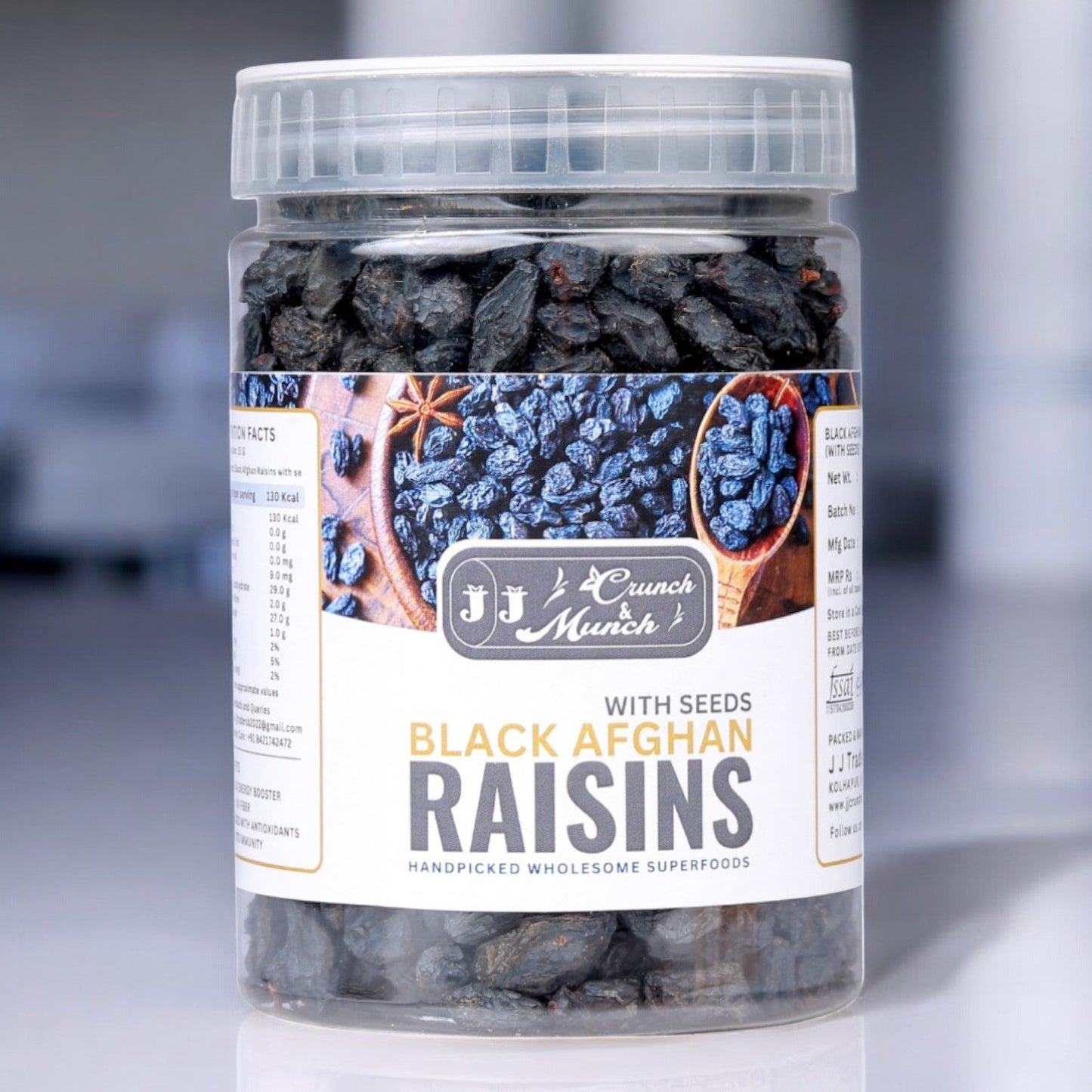 Nuts Combo Pack 1 - Black Raisins, Jumbo Almonds, Goan Cashews, Honey Amla Candy, Fruit & Nut Muesli Mix, Roasted & Salted Seed Mix