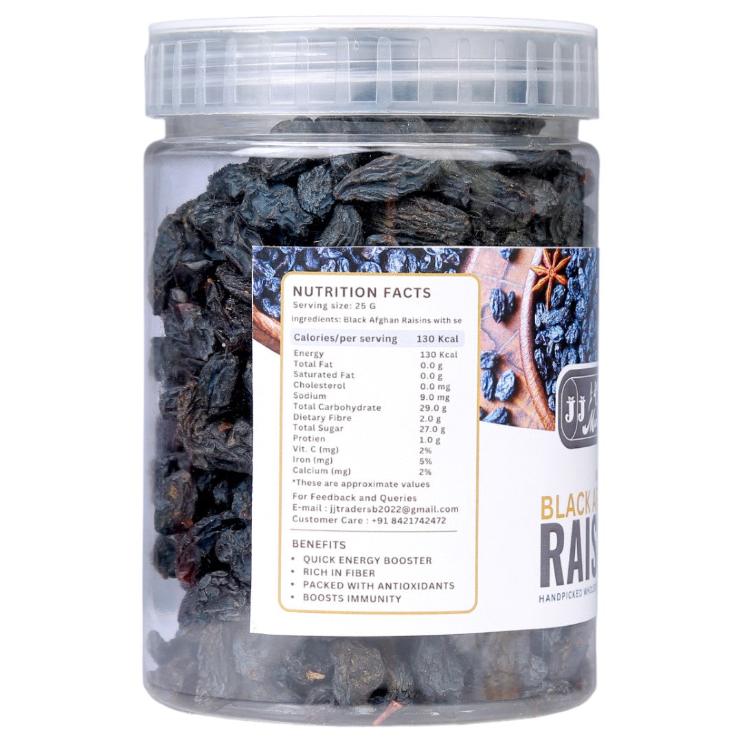 Black Afghan Raisins with Seed