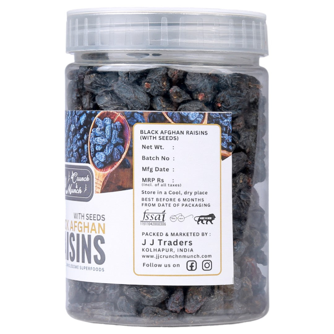 Black Afghan Raisins with Seed