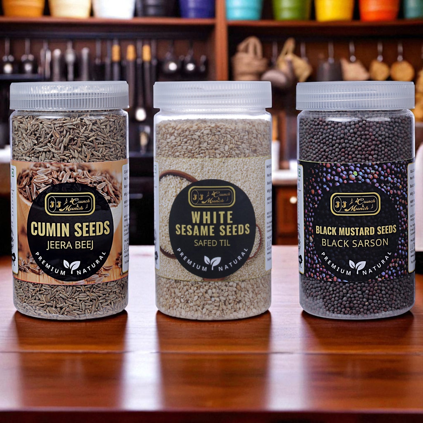 Indian Kitchen Seeds Combo – Jeera, Til & Sarso