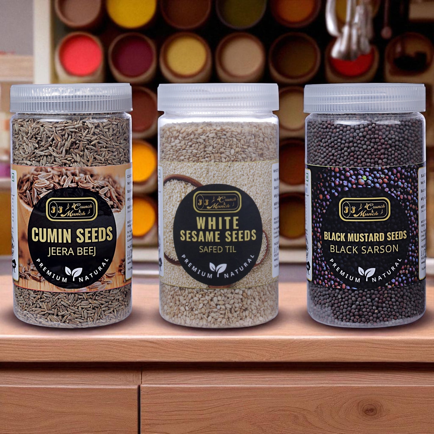 Indian Kitchen Seeds Combo – Jeera, Til & Sarso