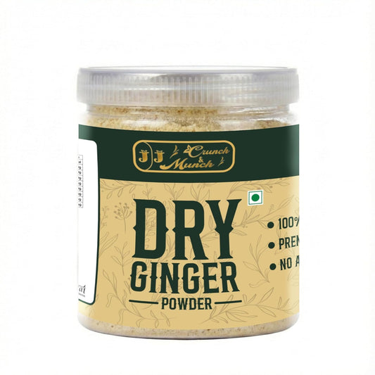 J J crunch N munch Dry Ginger Powder 50 Gram - Sonth Powder - 100% Pure & Natural | Finely Ground Aromatic Spice for Tea, Cooking & Home Remedies | No Added Colors or Preservatives