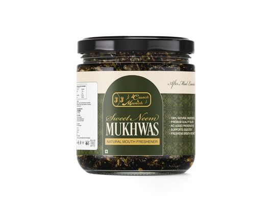 J J Crunch N Munch Sweet Neem Mukhwas, Natural Mouth Freshener, 100% Natural Ingredients, No Added Preservatives