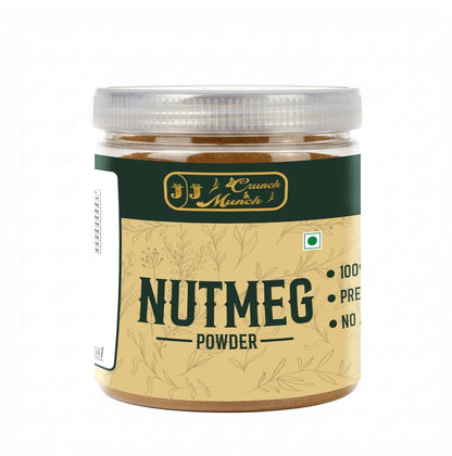 J J crunch N munch Nutmeg Powder 50G | Pure Jaiphal Powder | Finely Ground Aromatic Spice | No Preservatives | For Sweets, Tea, Baking & Indian Cooking