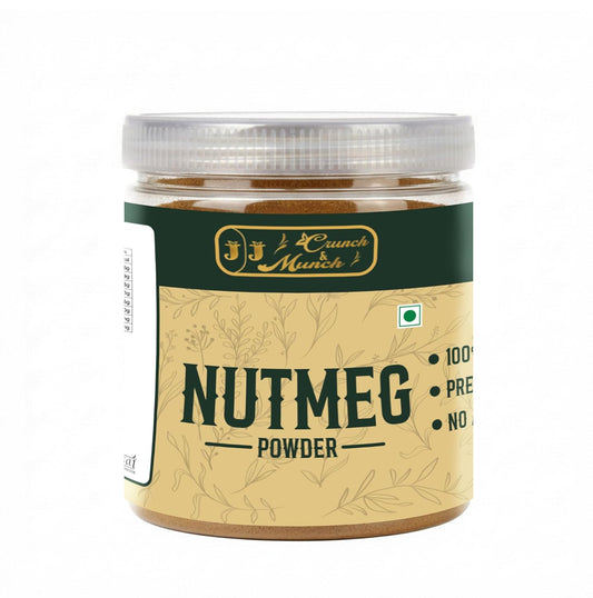 J J crunch N munch Nutmeg Powder 50G | Pure Jaiphal Powder | Finely Ground Aromatic Spice | No Preservatives | For Sweets, Tea, Baking & Indian Cooking