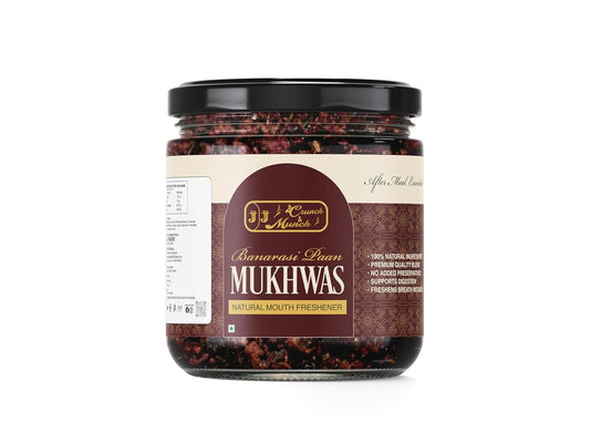JJ Crunch & Munch Banarasi Paan Mukhwas - 100% Natural Mouth Freshener | Digestive Gulkand Blend