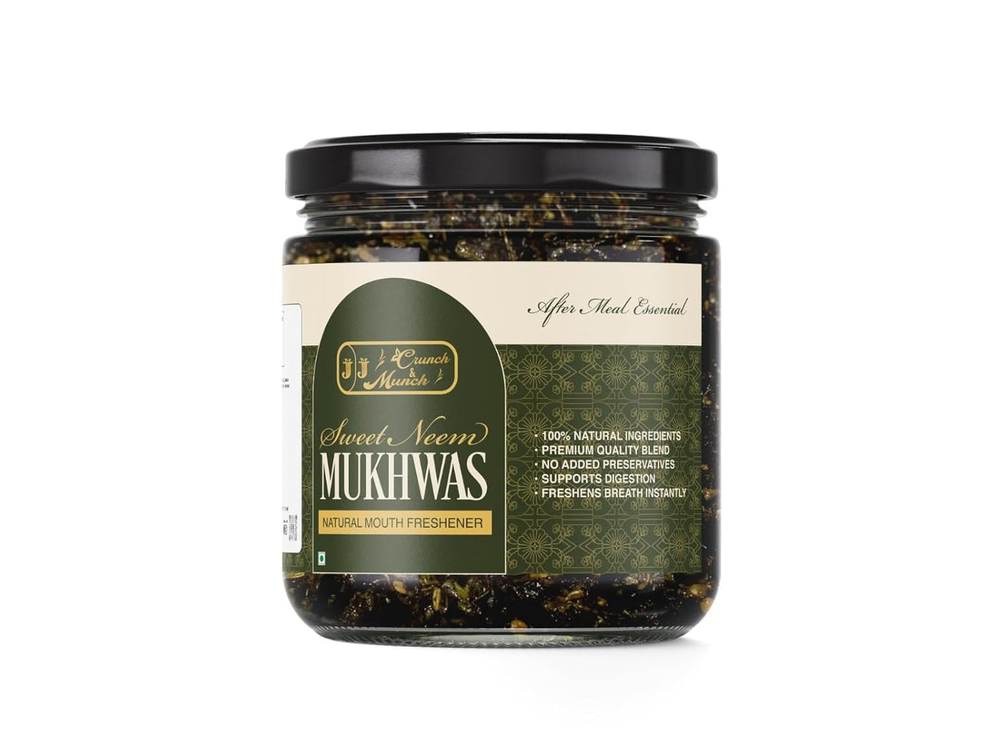 J J Crunch N Munch Sweet Neem Mukhwas, Natural Mouth Freshener, 100% Natural Ingredients, No Added Preservatives