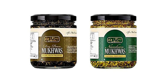 J J Crunch N Munch Dry Paan Mukhwas and Namkeen Natural Mouth Freshener Traditional Indian Digestive 150g Each, Combo Pack of 2