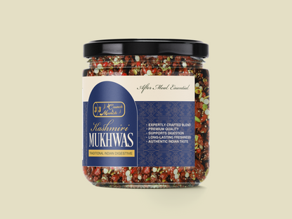 JJ Crunch & Munch Kashmiri Mukhwas – Premium Traditional Indian Digestive Mouth Freshener | After-Meal Refreshing Blend | Authentic Kashmiri Flavor