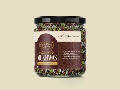 JJ Crunch & Munch Chocolate Mukhwas – Premium Traditional Indian Digestive After-Meal Freshener