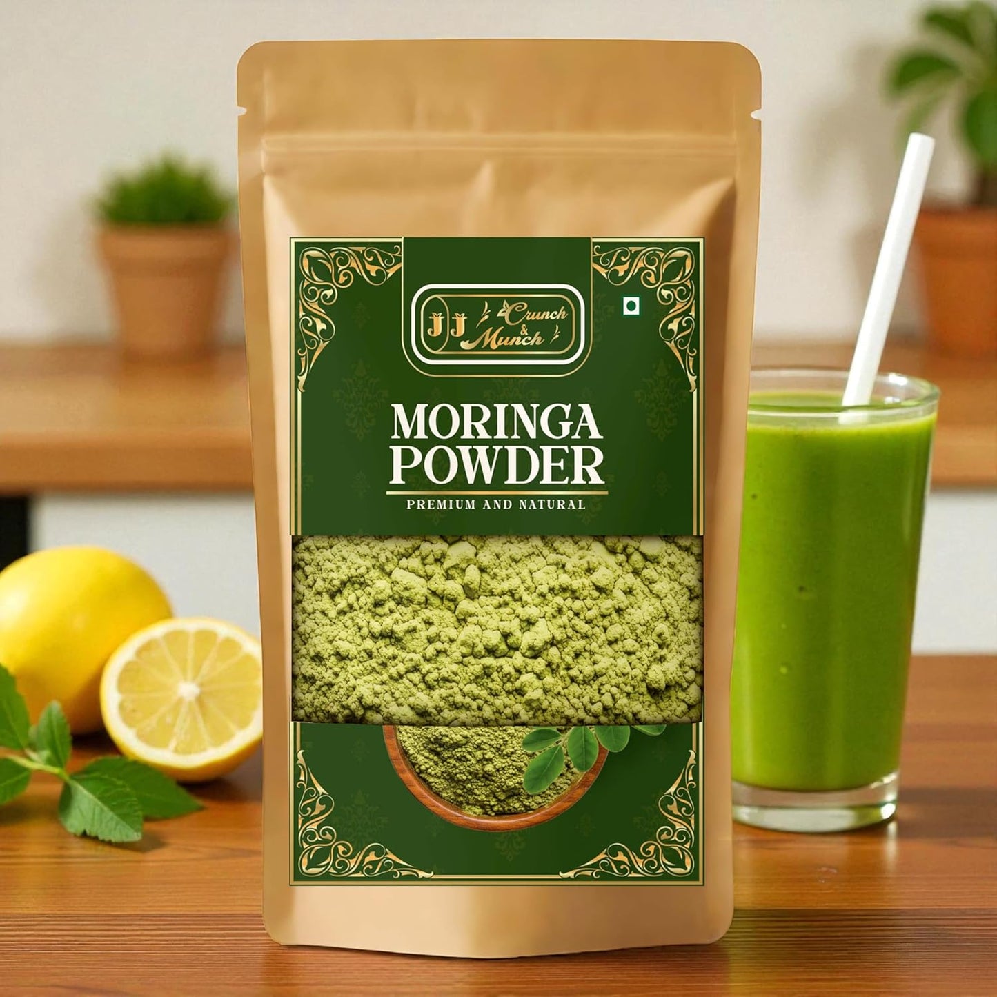 Organic Moringa Powder 70 Gram – 100% Pure Natural Leaf Powder | Herbal Supplement | Culinary & Smoothie Ingredient | Vegan, Non-GMO, No Additives