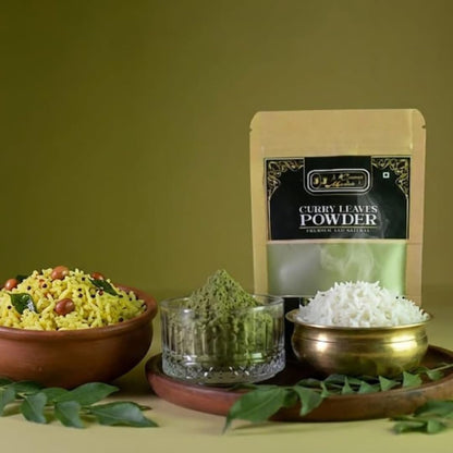 Curry Leaf Powder (Kadi Patta Powder) – Natural & Aromatic Indian Spice | 70g | Pure, No Additives – Perfect for Indian Curries, Chutneys, Snack