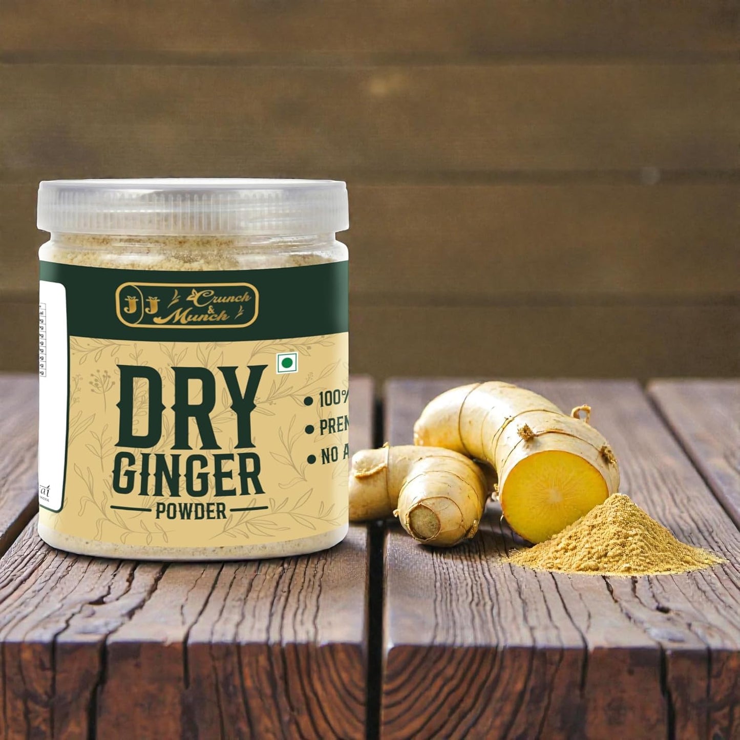 J J crunch N munch Dry Ginger Powder 50 Gram - Sonth Powder - 100% Pure & Natural | Finely Ground Aromatic Spice for Tea, Cooking & Home Remedies | No Added Colors or Preservatives