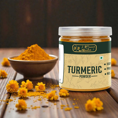 J J crunch N munch Turmeric Powder 100g | Pure Haldi Powder | Natural Color & Aroma | Finely Ground Spice | No Preservatives | For Indian Cooking