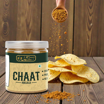J J crunch N munch Chaat Masala Powder 50g | Tangy Indian Spice Mix | Authentic Street Style Flavor | Fine Texture | No Preservatives