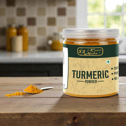 J J crunch N munch Turmeric Powder 100g | Pure Haldi Powder | Natural Color & Aroma | Finely Ground Spice | No Preservatives | For Indian Cooking