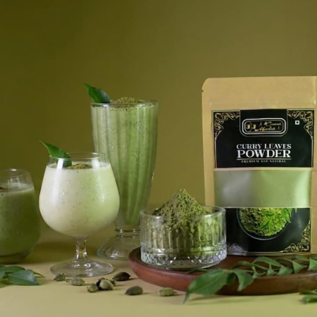 Curry Leaf Powder (Kadi Patta Powder) – Natural & Aromatic Indian Spice | 70g | Pure, No Additives – Perfect for Indian Curries, Chutneys, Snack