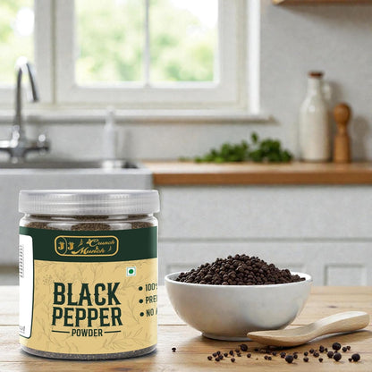 J J crunch N munch Black Pepper Powder 50 Gram (Kali Mirch Powder) – Premium Ground Black Pepper Spice for Indian Cooking, Seasoning & Table Use – Uniform Fine Powder – Pure Quality Indian Spice
