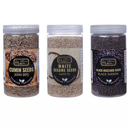 Indian Kitchen Seeds Combo – Jeera, Til & Sarso
