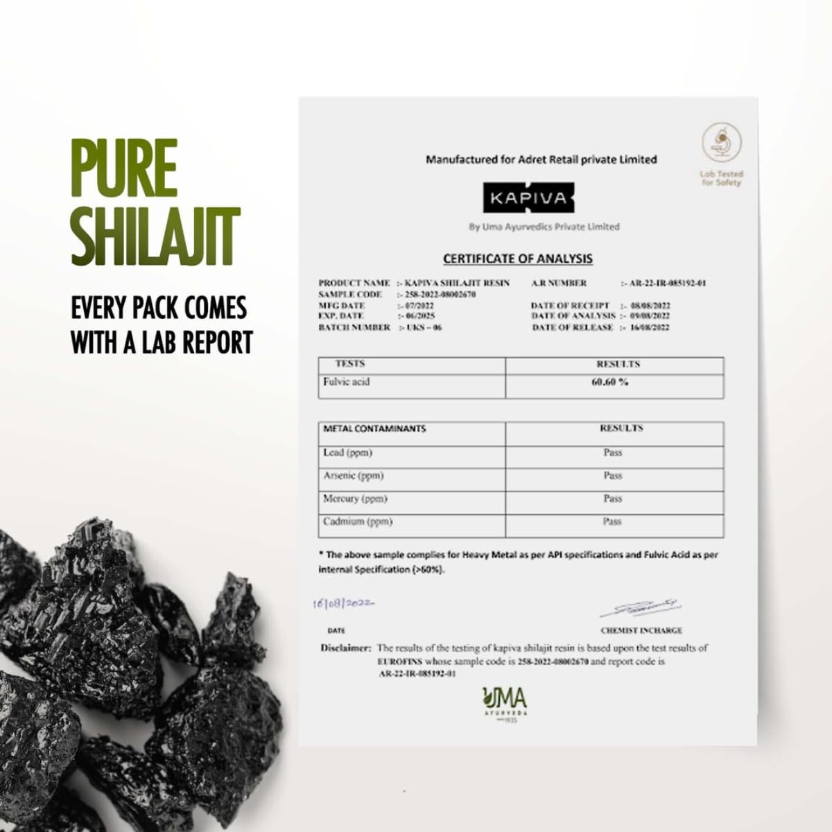 Kapiva Himalayan Shilajit/Shilajeet Resin