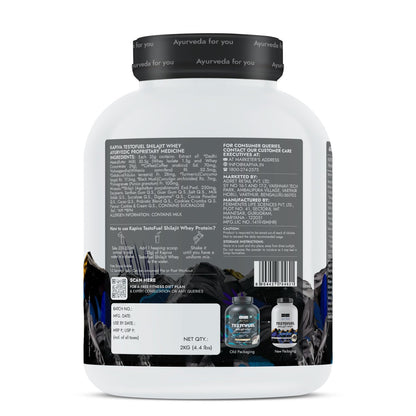 Kapiva Testofuel Shilajit Whey Protein 1kg Cookies & Cream