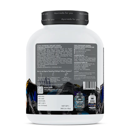 Kapiva Testofuel Shilajit Whey Protein 1kg Cookies & Cream