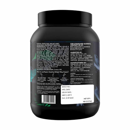 Kapiva Testofuel Shilajit Whey Protein 1kg Chocolate