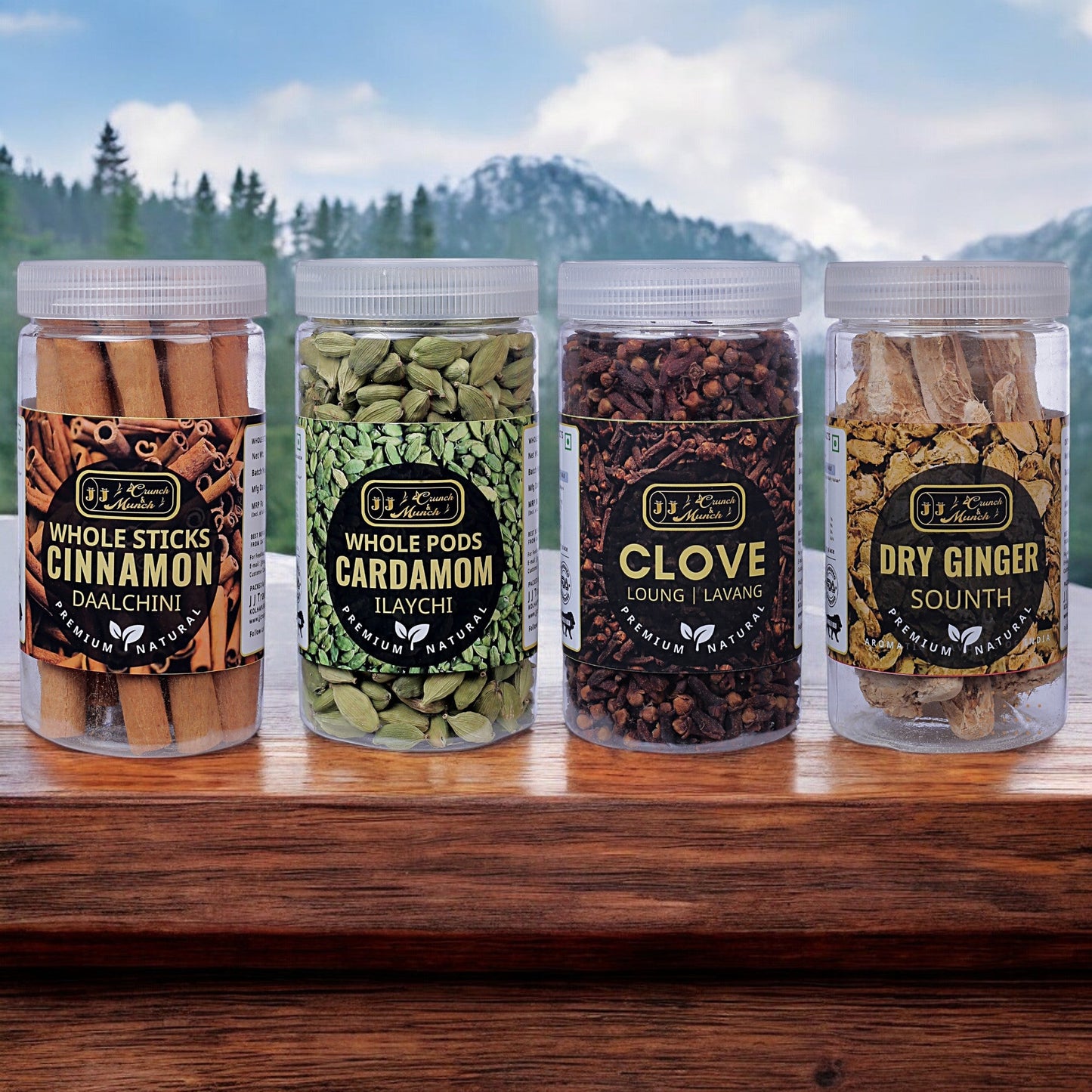 Masala Magic: Cardamom, Cinnamon, Clove, & Dry Ginger | Tea Time Essentials: Aromatic Spice Quartet