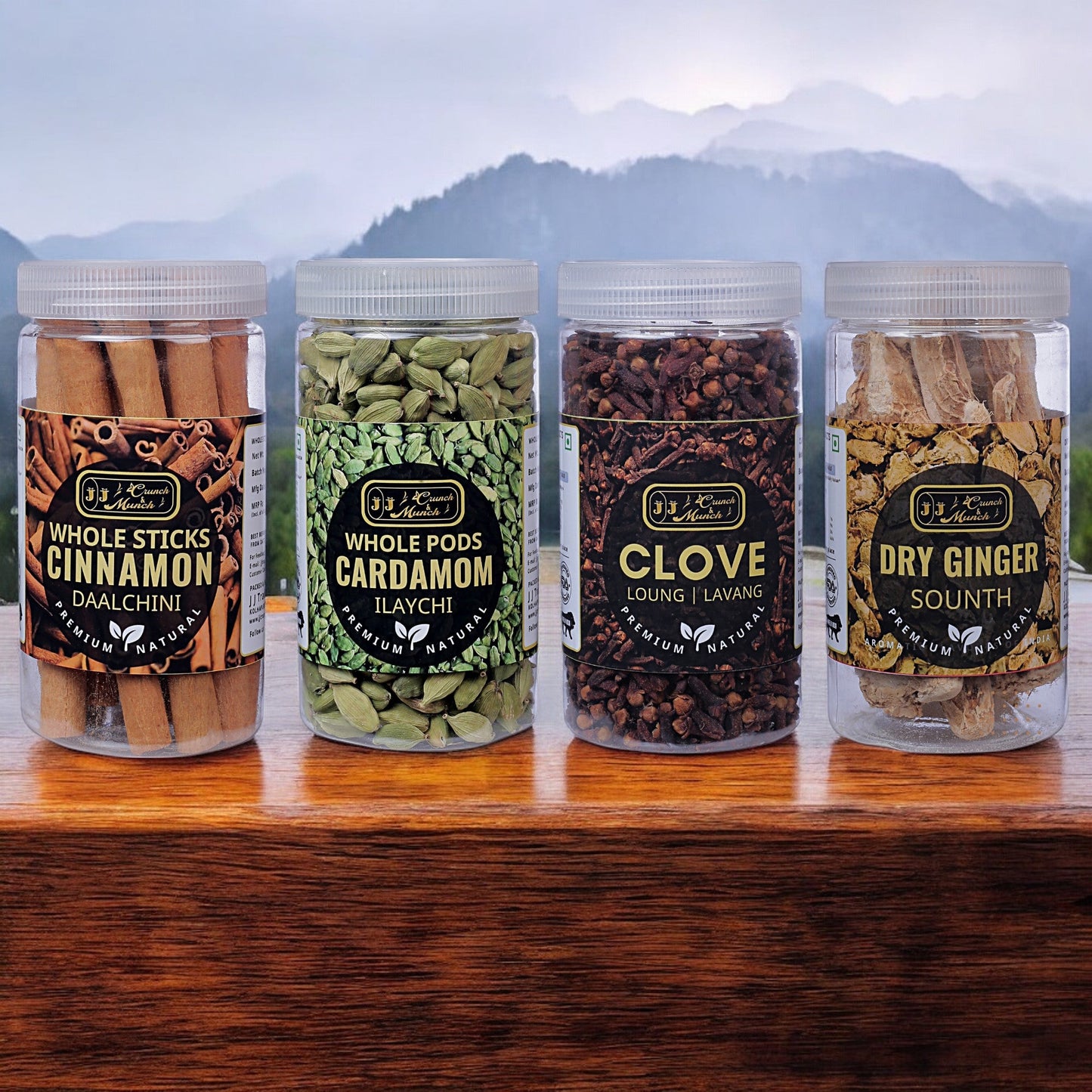 Masala Magic: Cardamom, Cinnamon, Clove, & Dry Ginger | Tea Time Essentials: Aromatic Spice Quartet