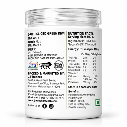 Premium Dried Green Kiwi Slices