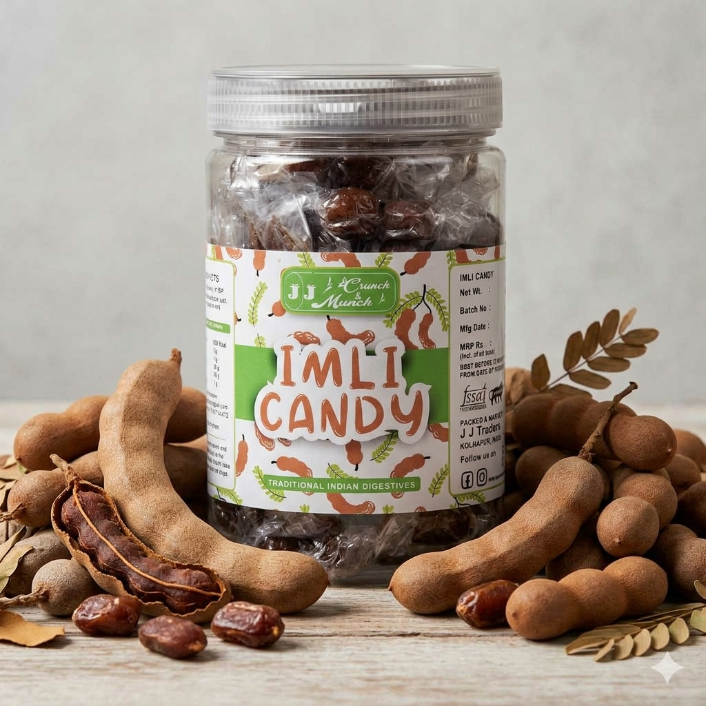 Imli Toffee Tamarind Sugar Candy Brown Sweet & Tangy Indian Candy Traditional Imli Treat Chewy Tamarind Confection Natural Flavor Snack for Kids & Adults
