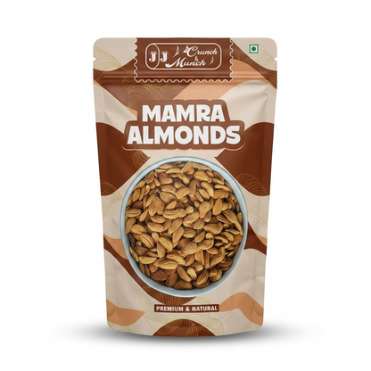 J J Crunch N Munch Mamra Almonds 200g | Premium Raw Mamra Badam | 100% Natural | Fresh & Crunchy