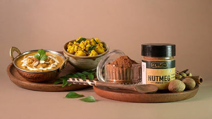 J J crunch N munch Nutmeg Powder 50G | Pure Jaiphal Powder | Finely Ground Aromatic Spice | No Preservatives | For Sweets, Tea, Baking & Indian Cooking