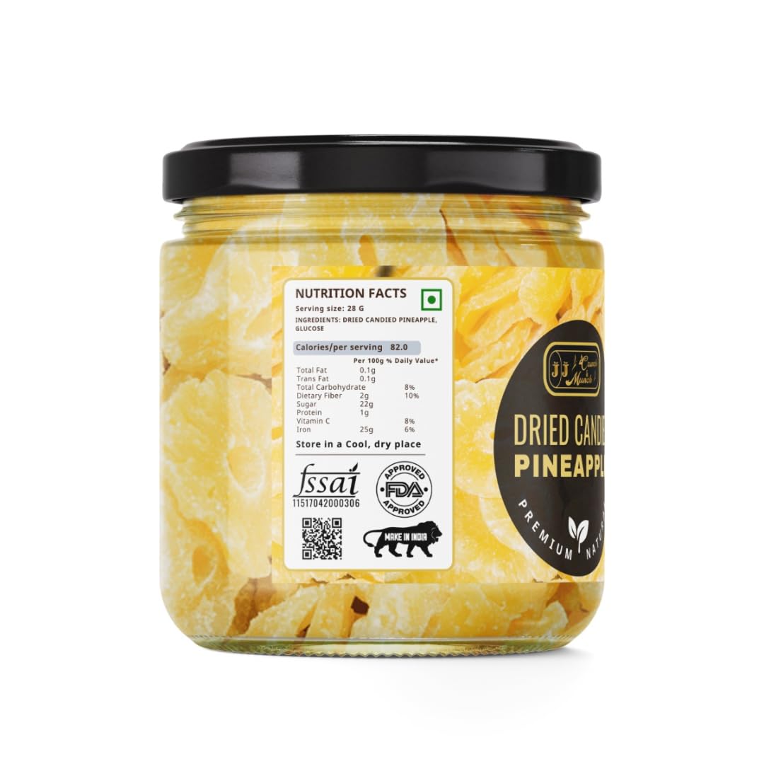 Premium Dried Candied Pineapple – Sweet & Chewy Tropical Fruit Snack | Perfect for Baking, Trail Mix, Desserts & Gifting