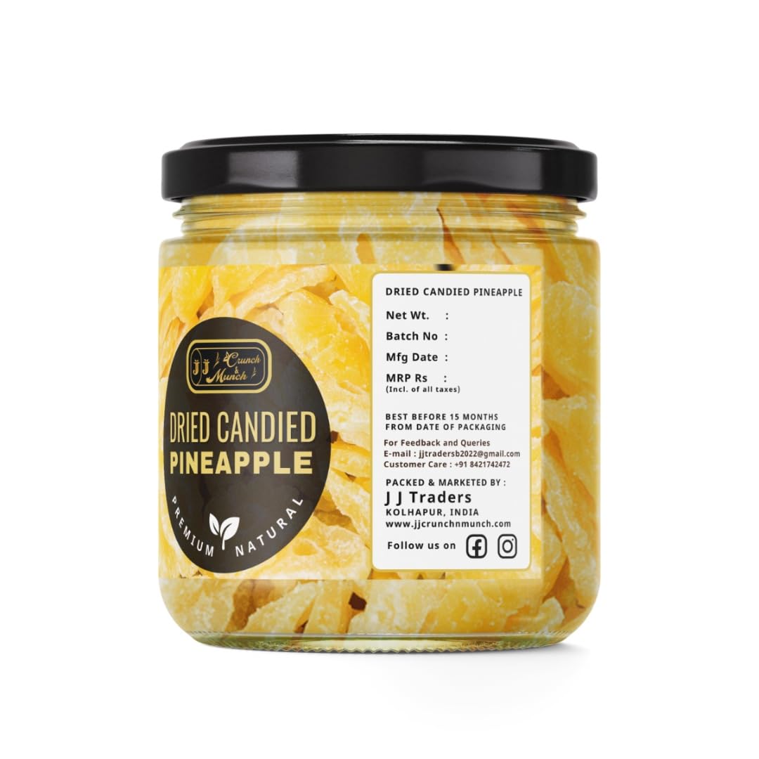 Premium Dried Candied Pineapple – Sweet & Chewy Tropical Fruit Snack | Perfect for Baking, Trail Mix, Desserts & Gifting