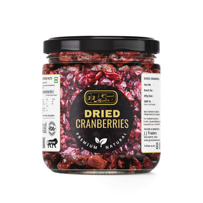 JJ Crunch & Munch Dried Cranberries Premium Sweetened Dried Cranberry Fruit Healthy Snack Rich in Fiber for Baking Cookies Cakes Yogurt Salads Smoothies & Trail Mix