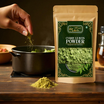 Curry Leaf Powder (Kadi Patta Powder) – Natural & Aromatic Indian Spice | 70g | Pure, No Additives – Perfect for Indian Curries, Chutneys, Snack