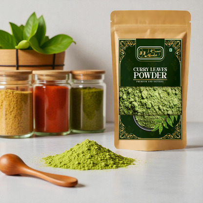 Curry Leaf Powder (Kadi Patta Powder) – Natural & Aromatic Indian Spice | 70g | Pure, No Additives – Perfect for Indian Curries, Chutneys, Snack