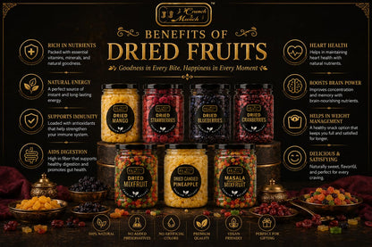 J J Crunch N Munch Dried Blueberries and Dried Cranberries, 120g Each, Combo Pack of 2 | Ready to Eat Dried Fruit Snack | No Artificial Colours | Premium Fruit Mix