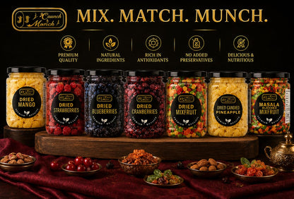 Dried Blueberries & Dried Mango Combo | Premium Natural Dried Fruit | Healthy Antioxidant-Rich Snack | High Fiber | No Artificial Flavours | 150g Each | Pack of 2