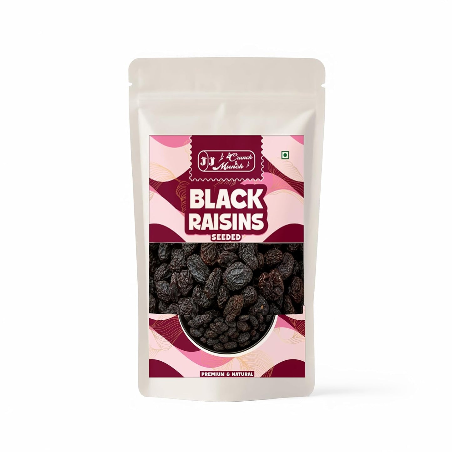 JJ Crunch & Munch Premium Seeded Black Raisins – Natural & Healthy Energy Boost