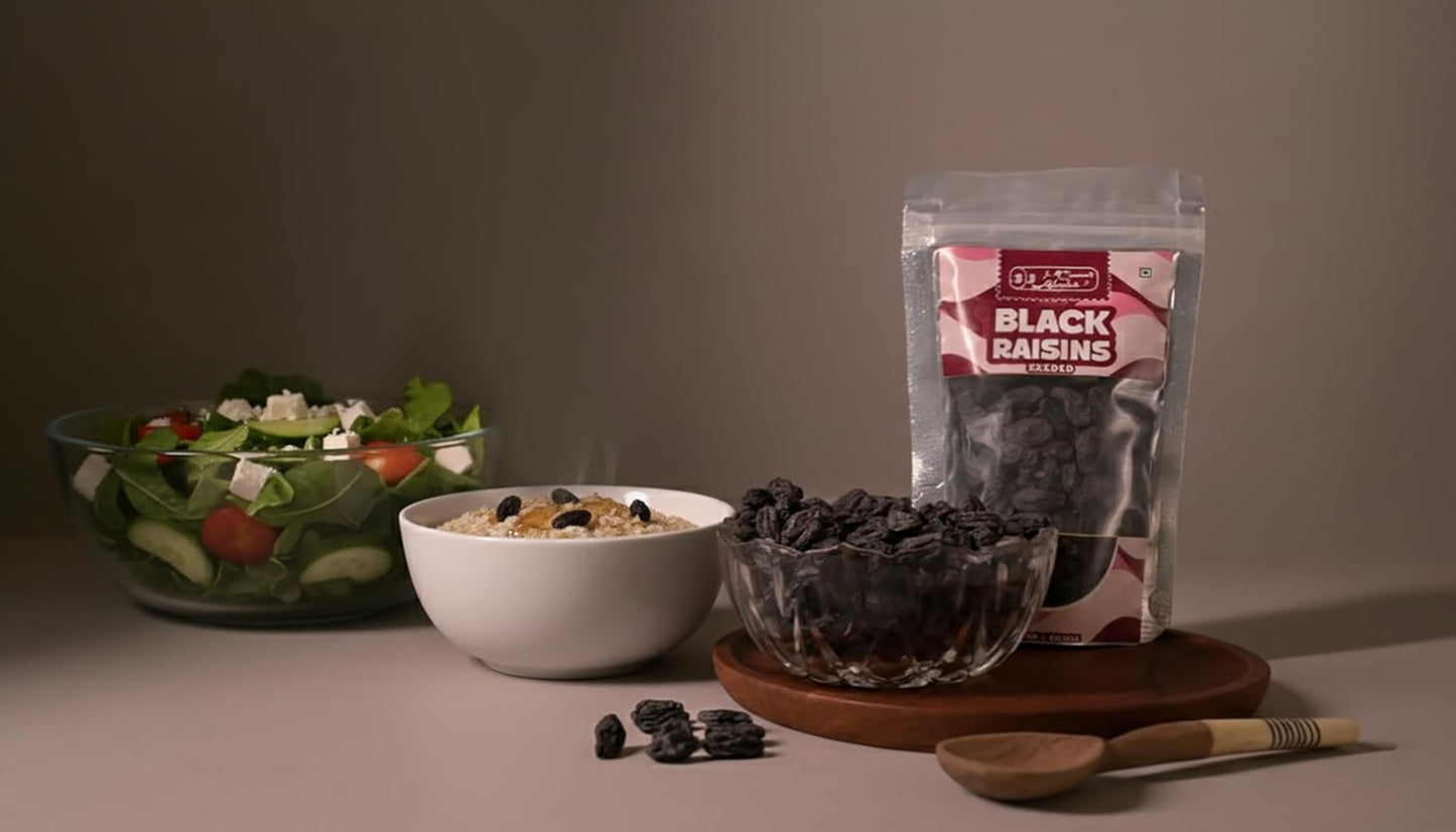 JJ Crunch & Munch Premium Seeded Black Raisins – Natural & Healthy Energy Boost