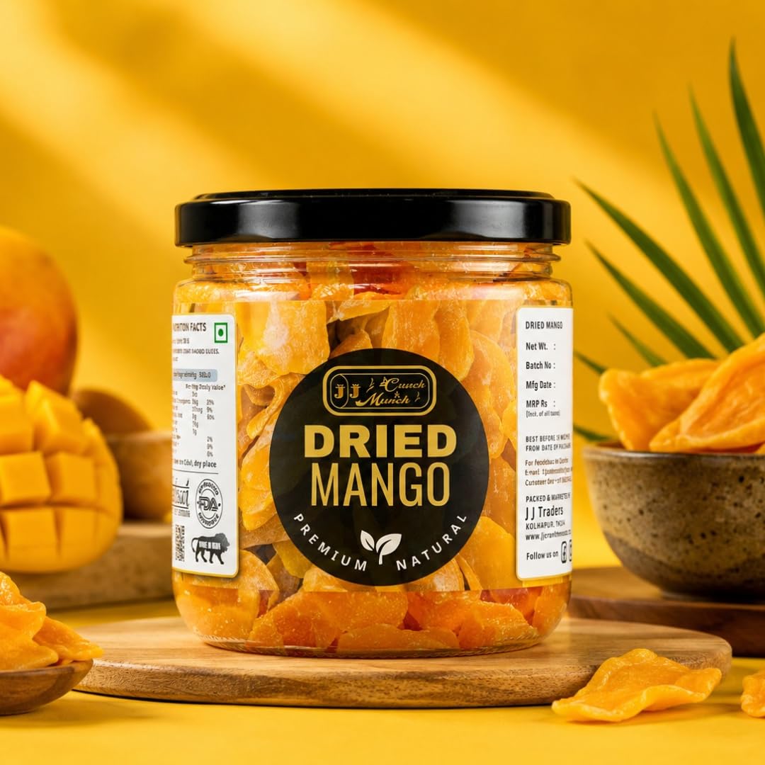 Premium Dried Mango Slices – Naturally Sweet Tropical Fruit Snack, No Artificial Flavors, Rich in Fiber, Healthy On-the-Go Treat