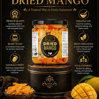 Premium Dried Mango Slices – Naturally Sweet Tropical Fruit Snack, No Artificial Flavors, Rich in Fiber, Healthy On-the-Go Treat