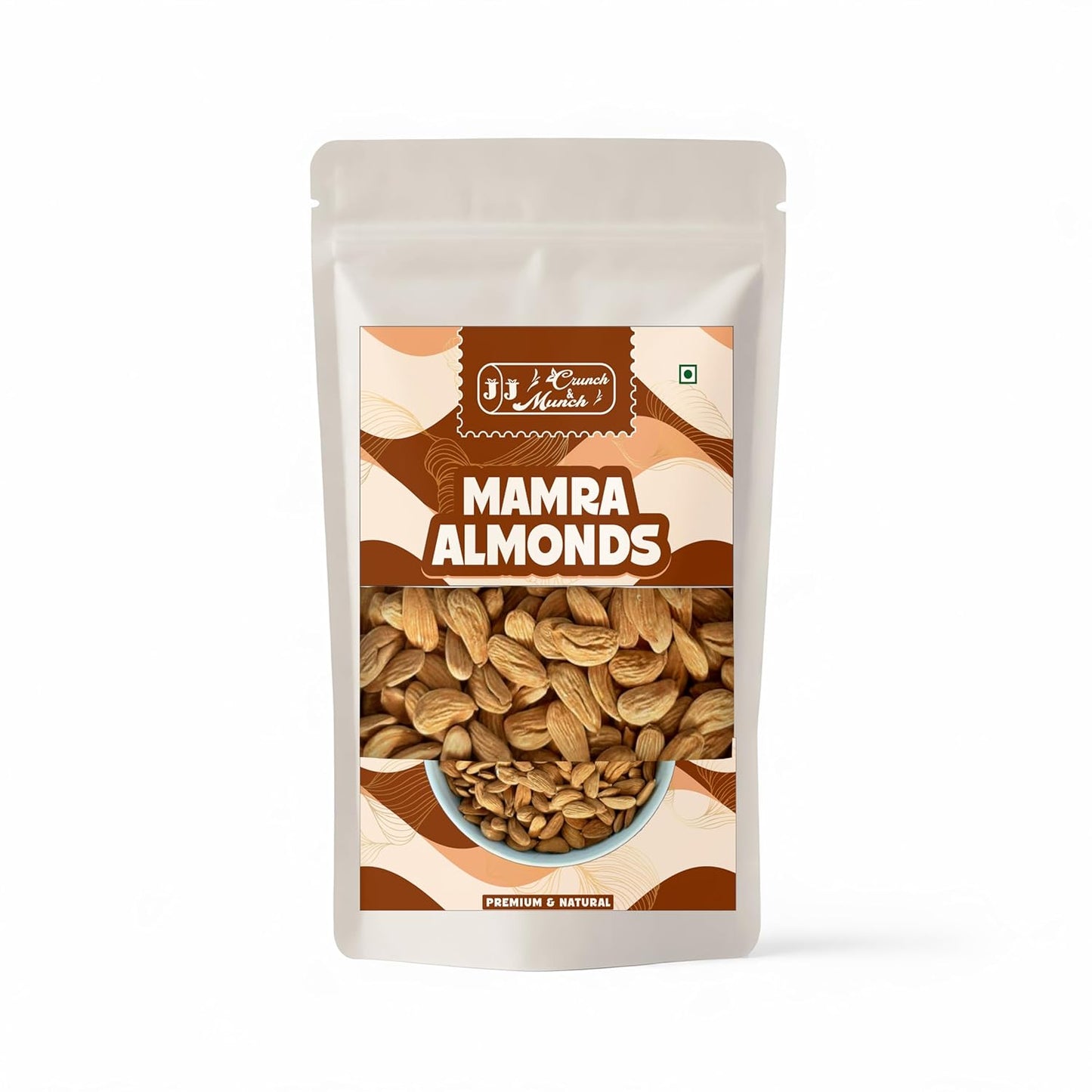 J J Crunch N Munch Mamra Almonds 200g | Premium Raw Mamra Badam | 100% Natural | Fresh & Crunchy