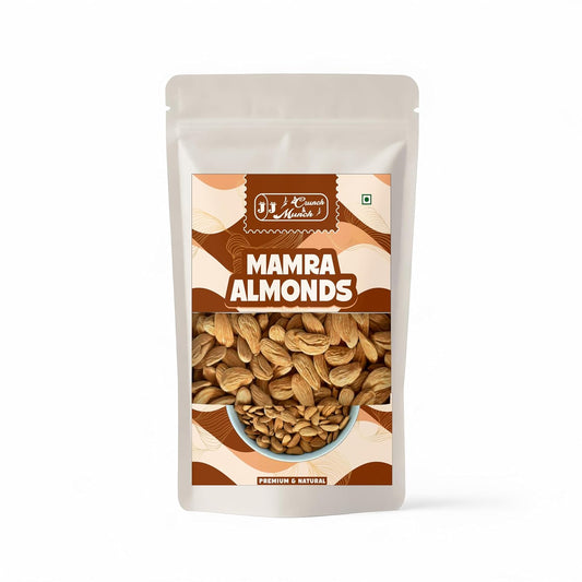 J J Crunch N Munch Mamra Almonds 200g | Premium Raw Mamra Badam | 100% Natural | Fresh & Crunchy